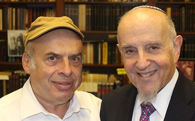 After Israel’s Chief Rabbinate rejected a conversion performed by prominent modern Orthodox Rabbi Haskel Lookstein (right), Jewish Agency for Israel Chairman Natan Sharansky (left) protested on his behalf. (Ben Sales/JTA) After Israel’s Chief Rabbinate rejected a conversion performed by prominent modern Orthodox Rabbi Haskel Lookstein (right), Jewish Agency for Israel Chairman Natan Sharansky (left) protested on his behalf. (Ben Sales/JTA)