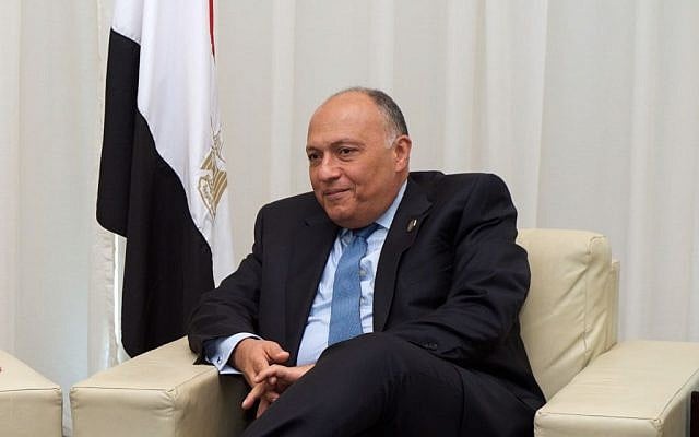 Sameh Shoukry meeting with John Kerry, not pictured, in Sharm el-Sheikh, Egypt on April 15, 2015. (US State Department) Sameh Shoukry meeting with John Kerry, not pictured, in Sharm el-Sheikh, Egypt on April 15, 2015. (US State Department)