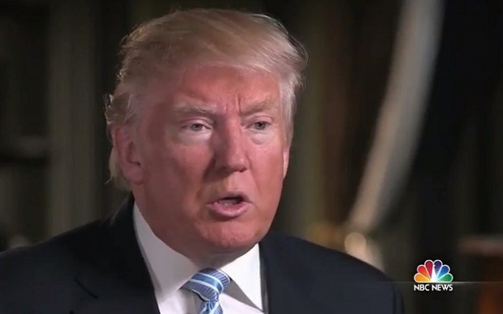Republican presidential nominee Donald Trump talks to 'Meet the Press' on July 24, 2016 (screen capture: YouTube)