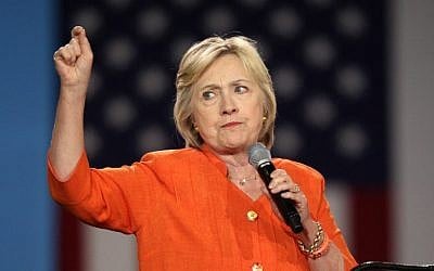 Democratic presidential candidate Hillary Clinton addresses supporters during a rally at the Osceola Heritage Park in Kissimmee, Florida on August 8, 2016. (AFP PHOTO / Gregg Newton)