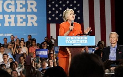 Democratic Presidential nominee Hillary Clinton at a rally in Kissimmee, Florida on August 8, 2016. (AFP PHOTO / Gregg Newton)
