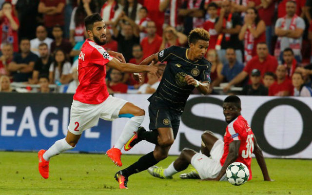 Hapoel's Ben Bitton, left, tries to tackle Celtic's Scott Sinclair, center, during the UEFA Champions League group stages play-off football match between Celtic and Hapoel Beersheba at the Turner Stadium in the southern Israeli city of Beersheba on August 23, 2016. (Gil Cohen-Magen/AFP) Hapoel's Ben Bitton, left, tries to tackle Celtic's Scott Sinclair, center, during the UEFA Champions League group stages play-off football match between Celtic and Hapoel Beersheba at the Turner Stadium in the southern Israeli city of Beersheba on August 23, 2016. (Gil Cohen-Magen/AFP)
