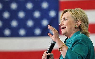 Democratic presidential nominee Hillary Clinton talks about her economic plan, August 10, 2016 in Des Moines, Iowa. (Steve Pope/Getty Images/AFP)