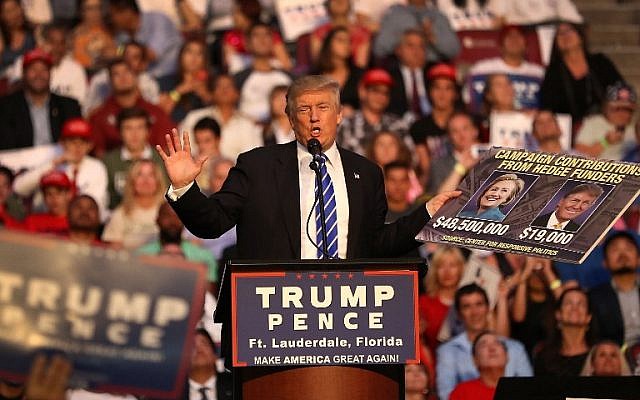 US Republican presidential nominee Donald Trump speaks during a campaign event in Fort Lauderdale, Florida, on August 10, 2016. (Joe Raedle/Getty Images/AFP) US Republican presidential nominee Donald Trump speaks during a campaign event in Fort Lauderdale, Florida, on August 10, 2016. (Joe Raedle/Getty Images/AFP)