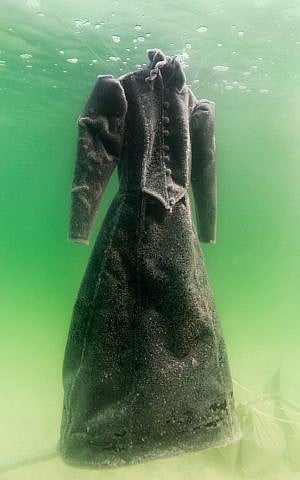 Israeli artist Sigalit Landau's work of art in the Dead Sea. (Courtesy of Marlborough Contemporary)