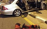 The scene of a car crash in which two women and a young girl were killed, August 2, 2016 (Magen David Adom)