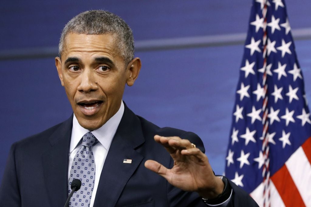 US President Barack Obama answers a question during a news conference Thursday, August 4, 2016, at the Pentagon in Washington. (AP/Jacquelyn Martin) US President Barack Obama answers a question during a news conference Thursday, August 4, 2016, at the Pentagon in Washington. (AP/Jacquelyn Martin)