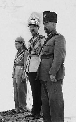 'Coronation' of King Abdullah in Amman. (right to left) King Abdullah, Emir Abdul Illah (Regent of Iraq), and Emir Naif (King Abdullah's youngest son) (Courtesy: wikipedia) 