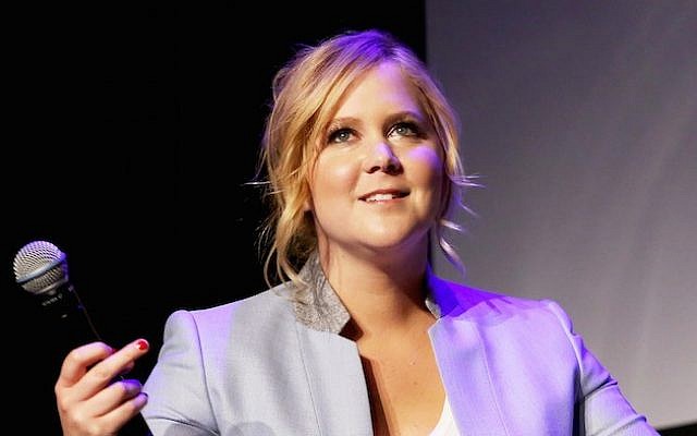 Actress Amy Schumer speaks at the 2015 Tribeca Film Festival on April 19, 2015 in New York City. (Robin Marchant/Getty Images via JTA) Actress Amy Schumer speaks at the 2015 Tribeca Film Festival on April 19, 2015 in New York City. (Robin Marchant/Getty Images via JTA)