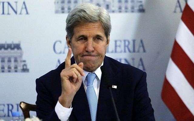 US Secretary of State John Kerry talks during a press conference in Buenos Aires, Argentina, Thursday, August 4, 2016. (AP/Jorge Saenz) US Secretary of State John Kerry talks during a press conference in Buenos Aires, Argentina, Thursday, August 4, 2016. (AP/Jorge Saenz)