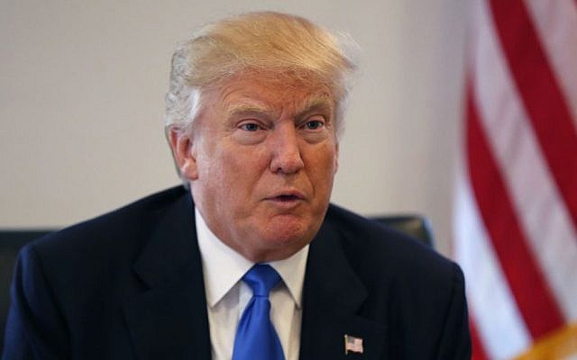Republican presidential candidate Donald Trump speaks at Trump Tower in New York, August 25, 2016. (AP/Gerald Herbert, File) Republican presidential candidate Donald Trump speaks at Trump Tower in New York, August 25, 2016. (AP/Gerald Herbert, File)