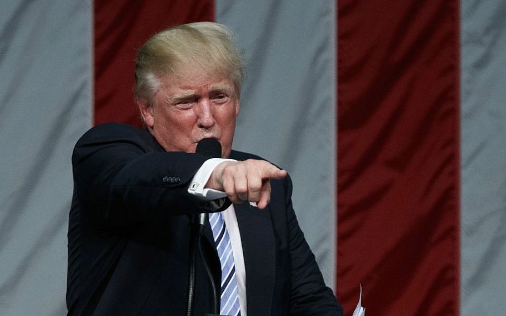 Republican presidential candidate Donald Trump speaks during a campaign rally at Sacred Heart University, Saturday, August 13, 2016, in Fairfield, Connecticut. (AP Photo/Evan Vucci)