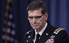 US Central Command chief Gen. Joseph Votel speaks to reporters at the Pentagon, Tuesday, Aug. 30, 2016. (AP Photo/Manuel Balce Ceneta)