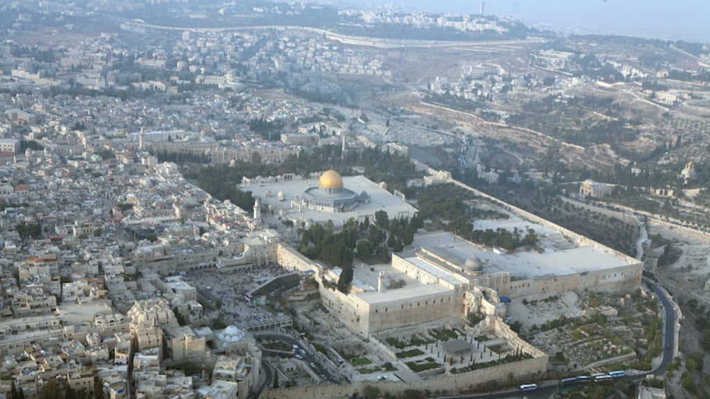 An aerial view shows the Temple Mount, the most holy site to Jews, and the Al-Aqsa mosque compound with the Dome of the Rock, the third most holiest site to Muslims in Jerusalem's Old City (Yossi Zamir/Flash 90) An aerial view shows the Temple Mount, the most holy site to Jews, and the Al-Aqsa mosque compound with the Dome of the Rock, the third most holiest site to Muslims in Jerusalem's Old City (Yossi Zamir/Flash 90)