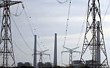 An Israel Electric Corporation power plant situated on the Mediterranean coast in Hadera, Israel. (Yossi Zamir/Flash90)