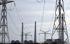An Israel Electric Corporation power plant situated on the Mediterranean coast in Hadera, Israel. (Yossi Zamir/Flash90)
