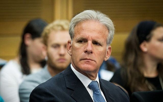 MK Michael Oren during a committee session at the Knesset, June 20, 2016. (Miriam Alster/Flash90)