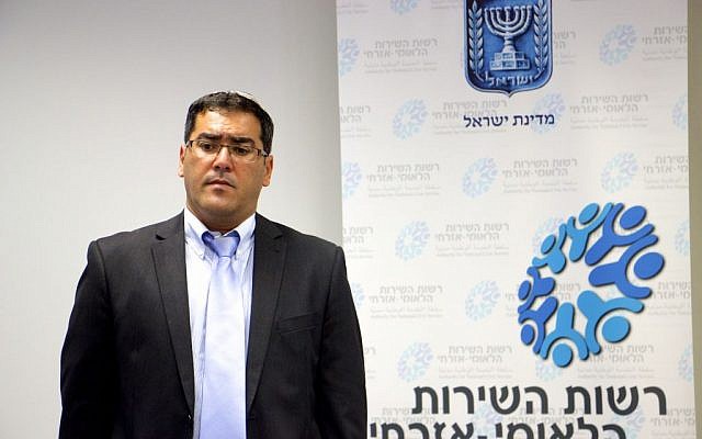 General Director of the National Service program, Sar-Shalom Gerbi. (Dov Lieber / Times of Israel)