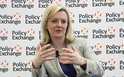 British Justice Minister Elizabeth Truss at the think-tank Policy Exchange in 2013. (Policy Exchange/Wikipedia/CC BY 2.0)