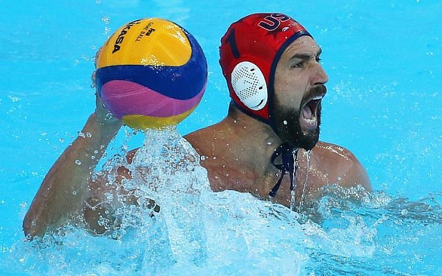 Merrill Moses of the U.S. team playing in a match against Russia at the 16th FINA World Championships in Kazan, Russia, July 27, 2015. (Streeter Lecka/Getty Images) Merrill Moses of the U.S. team playing in a match against Russia at the 16th FINA World Championships in Kazan, Russia, July 27, 2015. (Streeter Lecka/Getty Images)