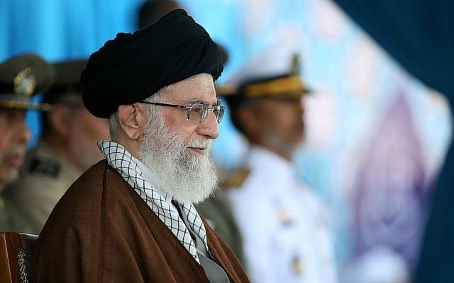 In this Sept. 30, 2015 file photo released by the official website of Khamenei's office, Supreme Leader Ayatollah Ali Khamenei attends a graduation ceremony of Iranian Navy cadets in the northern city of Noshahr, Iran. (Office of the Iranian Supreme Leader via AP) In this Sept. 30, 2015 file photo released by the official website of Khamenei's office, Supreme Leader Ayatollah Ali Khamenei attends a graduation ceremony of Iranian Navy cadets in the northern city of Noshahr, Iran. (Office of the Iranian Supreme Leader via AP)