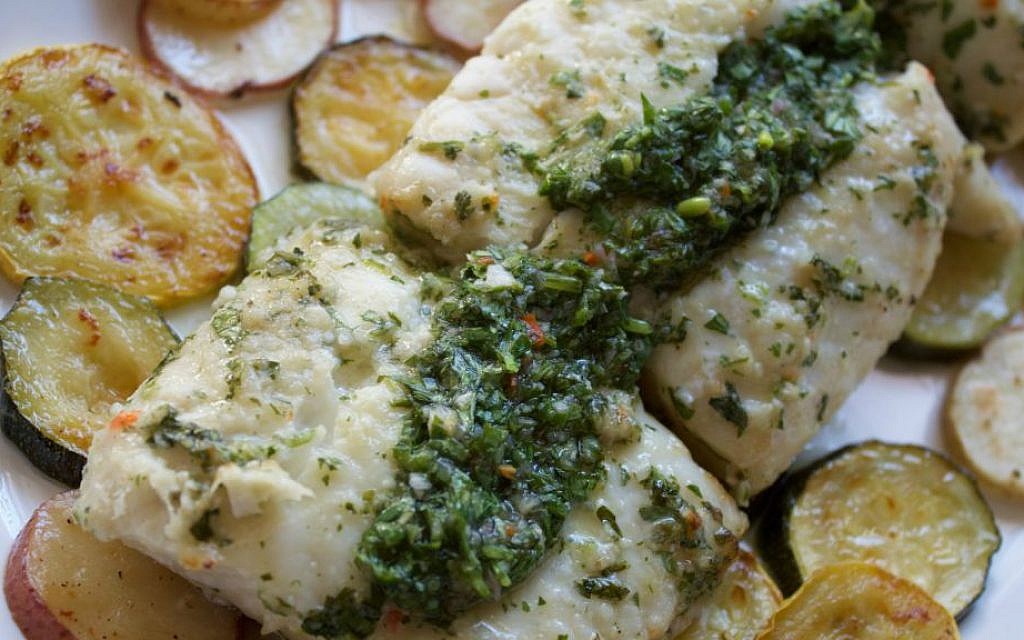 Sheet Pan Chimichurri Cod with Potatoes and Squash (Jennifer Stempel) Sheet Pan Chimichurri Cod with Potatoes and Squash (Jennifer Stempel)