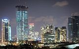 Illustrative view of central Tel Aviv, home to many of Israel's tech and finance companies, August 29, 2016. (Miriam Alster/Flash90)
