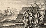 A lithograph depicting Abraham making an oath to the Philistine King Abimelech.  (University of Toronto Wenceslaus Hollar Digital Collection)