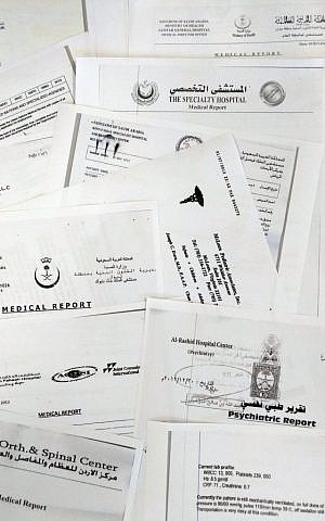 A selection of private medical files published by transparency website WikiLeaks as part of their global crusade to expose government secrets. (AP Photo/Raphael Satter)