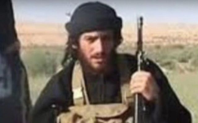 An image of Islamic State number 2 Abu Muhammad al-Adnani who was 'martyred' in northern Syria, the jihadist group said on Aug. 30, 2016. (screen capture: YouTube) An image of Islamic State number 2 Abu Muhammad al-Adnani who was 'martyred' in northern Syria, the jihadist group said on Aug. 30, 2016. (screen capture: YouTube)