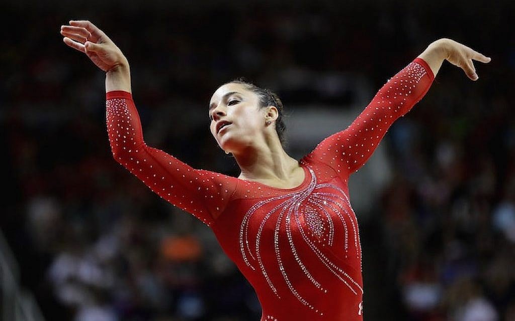 Aly Raisman competing in the floor exercise at the 2016 U.S. Women’s Gymnastics Olympic Trials in San Jose, Calif., July 10, 2016. (Ezra Shaw/Getty Images)