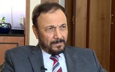 Retired Saudi general Dr. Anwar Eshki during an interview with i24News, September 7, 2015. (Screen capture: YouTube)