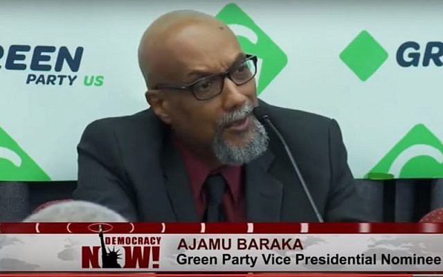 Vice presidential candidate for the Green Party, Ajamu Baraka. (Democracy Now!/YouTube)