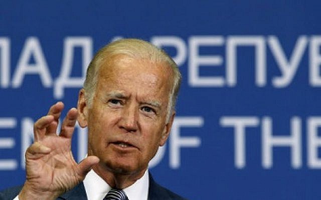 File: Vice President Joe Biden gestures during a news conference in Belgrade, Serbia, Aug. 16, 2016. (AP/Darko Vojinovic) File: Vice President Joe Biden gestures during a news conference in Belgrade, Serbia, Aug. 16, 2016. (AP/Darko Vojinovic)