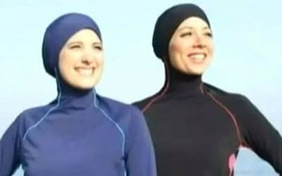 Illustrative photo of a burqini (YouTube screen capture)