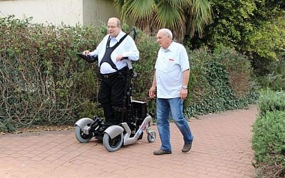 Dr. Amit Goffer's UPnRIDE Robotics Ltd. has developed a system that enables paraplegics to stand up straight, walk and climb stairs. (Courtesy)