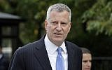 New York City Mayor Bill de Blasio at City Hall, Sept. 21, 2015. (Seth Wenig/AP)