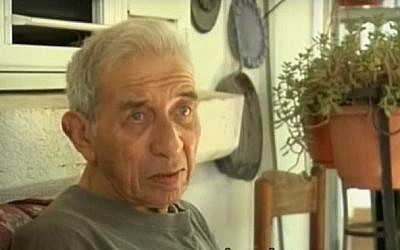 Late Israeli composer Nahum Heiman seen during a July 2013 interview. (screen capture: Channel 2)