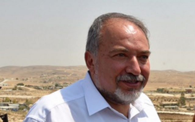 Defense Minister Avigdor Liberman tours Bedouin villages in the Negev, southern Israel, on August 29, 2016 (Ariel Hermoni/Defense Ministry) Defense Minister Avigdor Liberman tours Bedouin villages in the Negev, southern Israel, on August 29, 2016 (Ariel Hermoni/Defense Ministry)