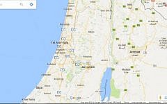 Google Maps does label Palestine or the West Bank. (Screen capture: Google Maps)