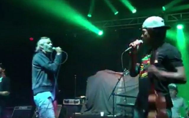 Matisyahu (left) and Kekoa Alama perform together at the Hollywood Palladium in California on August 12, 2016 (screen capture: Facebook) Matisyahu (left) and Kekoa Alama perform together at the Hollywood Palladium in California on August 12, 2016 (screen capture: Facebook)