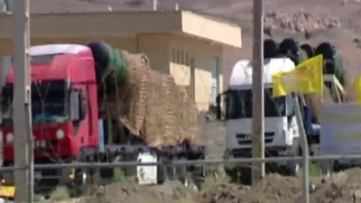 Iran state TV airs images of Russian-made S-300 long-range missiles arriving at the Fordo nuclear site in central Iran, August 28, 2016. (Screenshot/Press TV) Iran state TV airs images of Russian-made S-300 long-range missiles arriving at the Fordo nuclear site in central Iran, August 28, 2016. (Screenshot/Press TV)