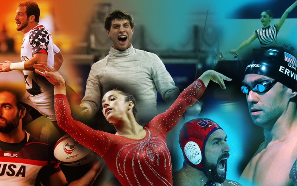 A JTA collage of some of the Jewish-Americans competing in 2016 Rio Olympics. (JTA)