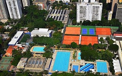 An aerial view of Sao Paulo’s huge Hebraica club, the main meeting place for the city’s Jewish community. (Courtesy of Hebraica/via JTA)