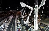 Construction on the Tel Aviv Shalom rail line, August 27, 2016. (Israel Railways)