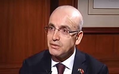 Turkish Deputy Prime Minister Mehmet Simsek  (screen capture: YouTube)