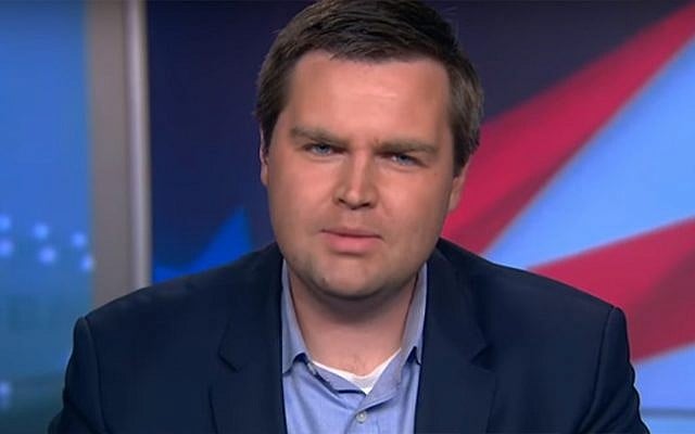 Author J.D. Vance talking to MSNBC in August 2016 (screen capture: YouTube)