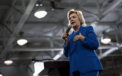 US Democratic presidential nominee Hillary Clinton speaks during a voter registration rally at Johnson C. Smith University in Charlotte, North Carolina on September 8, 2016. (AFP/Brendan Smialowski)