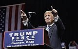 Republican presidential nominee Donald Trump speaks during a rally at the Canton Memorial Civic Center on September 14, 2016 in Canton, Ohio. (AFP Photo/Mandel Ngan)