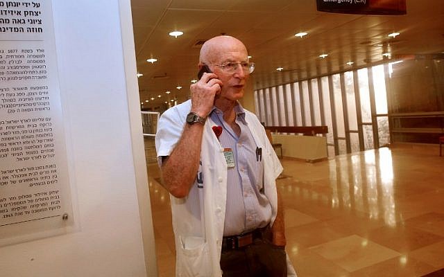 Rafi Walden talks on the phone at the Sheba Medical Center on September 15, 2016. (AFP/GIL COHEN-MAGEN) Rafi Walden talks on the phone at the Sheba Medical Center on September 15, 2016. (AFP/GIL COHEN-MAGEN)
